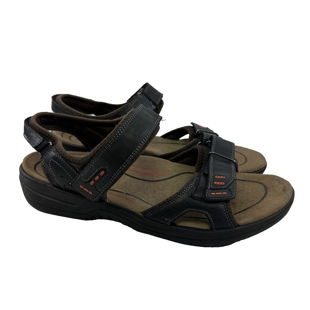Orthofeet Cambria Sandals 561 Brown Leather Comfort Adjustable Mens 14 4E X-Wide